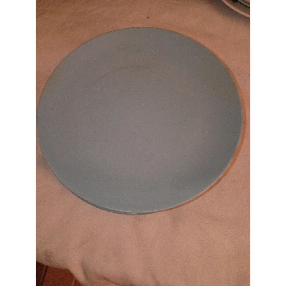 Vintage Texas-Ware Sky Blue Melamine Dinner Plates Set of 5 G-4 PMC Retro